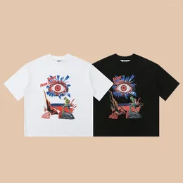 Mannen T-shirts Kikker Drift Streetwear Luxe HUIS VAN FOUTEN Grafische Gedrukt Vintage Losse Oversized Tees Tops Shirt Voor mannen