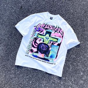 Heren T-shirts Kikker Drift Streetwear Kwaliteit Hip Hop Graffiti Gedrukt Losse Oversized Katoen Casual Tees Tops Shirt Voor Mannen unisex