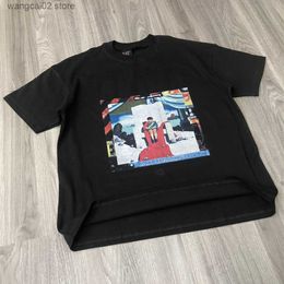 Camisetas para hombres Frog Drift Vintage American Style Streetwear Impreso de manga corta 100Cotton Ropa suelta Casual Tops Tees Camiseta para hombres T230621