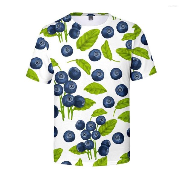 T-shirts pour hommes Fruits Impression numérique 3D Été Adulte T-shirt à manches courtes Support Personnalisation