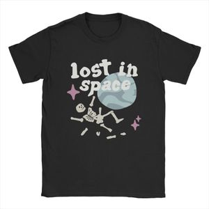 T-shirts voor heren Fun Broken Planet Lost in Space T-Shirts Men Crew Neck Cotton T Shirt Short Sleeve T-stukken Graphic Gedrukte kleding 230519