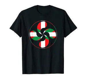 T-shirts pour hommes Fun Style rétro Basque Lauburu Country Cross Ikurrina Euskal Herria Eu Espagne T-Shirt