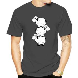 T-shirts voor heren Fun Small Cute Comics Cartoons Sheep Sheep Classic Mens Clothing T-shirts met korte mouwen J240426