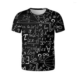 Heren t shirts grappige 3D shirt wiskundige formule zomer zomer t-shirt streetwear tee mannen extra grote zachte t-shirt t-shirts oversized 2023