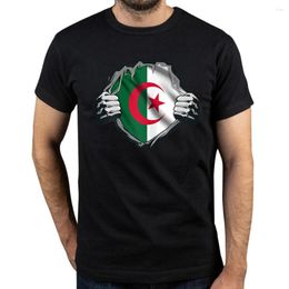 Camisetas de hombre divertidas Argelia bandera argelina Pround gráfico algodón Streetwear manga corta cumpleaños regalos verano estilo camiseta