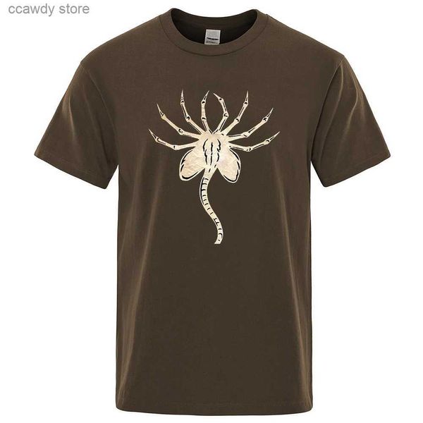 Camisetas para hombres Funny Alien Man Fashion Fashion Tshirt Summer Breathab Comfortab Cotton Tops Casual Short SEVE T Men H240507