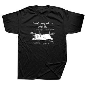 T-shirts pour hommes Anatomie drôle d'un Westie T-shirt Graphique Coton Streetwear Manches courtes O-Cou Harajuku West Highland White Terrier Dog T-sh