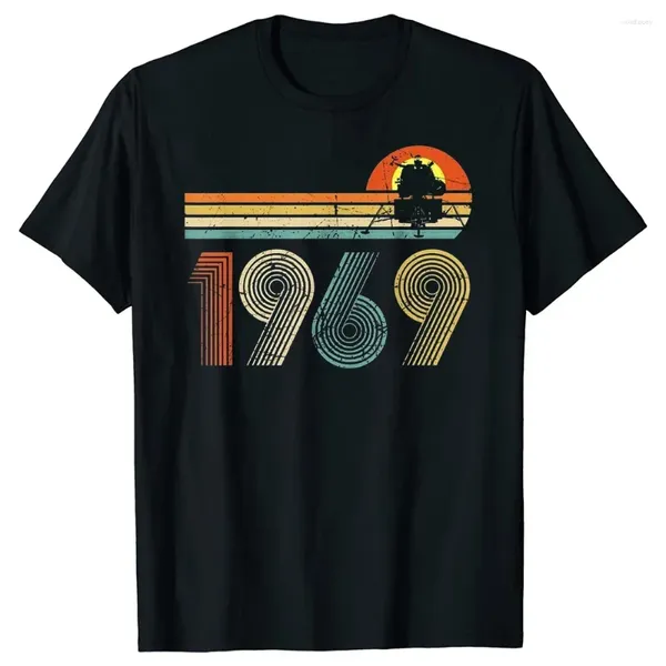 T-shirts masculins drôles anniversaire 1969 chemise vintage graphique streetwear streetwear court cortations d'anniversaire à manches courtes