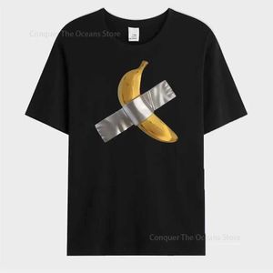 T-shirts voor heren grappige banaan grafische print vintage heren t-shirt katoen casual o-neck shortle sletwear tee oversize dames t-shirt j240426