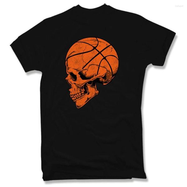 T-shirts pour hommes T-shirts drôles de joueur de basket-ball crâne T-shirts graphiques pour hommes taille S-3XL