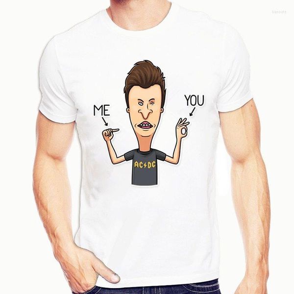 T-shirts pour hommes Funny Beavis And Butthead Print T-Shirt Tshirt For Men Women Male Plain Crazy Tees Top T-Shirts