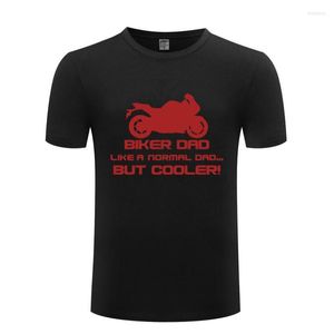 Heren t shirts grappige motorrijder papa maar koeler - motorbike xmas katoenen shirt print mannen bemanning nek zomer zomer korte mouw t -shirts uniek