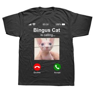 T-shirts pour hommes Funny Bingus Cat appelle T-shirts Style d'été Graphique Coton Streetwear Manches courtes Cadeaux d'anniversaire T-shirt Vêtements pour hommes