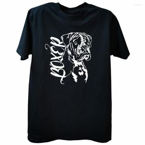 Camisetas para hombre, ropa de calle de algodón con gráfico de perro bóxer divertido, camiseta de manga corta con cuello redondo Harajuku Hip Hop Pet Dad Animal, ropa para hombre