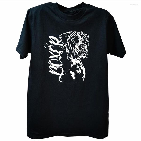 T-shirts pour hommes drôle Boxer chien graphique coton Streetwear à manches courtes col rond Harajuku Hip Hop animal de compagnie papa Animal T-shirt hommes vêtements