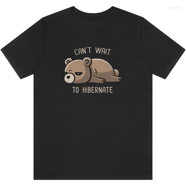 T-shirts pour hommes drôle ne peut pas attendre pour hiberner chemise pour hommes T-shirts coton été Streetwear T-shirt vêtements T-shirts hauts T-shirt