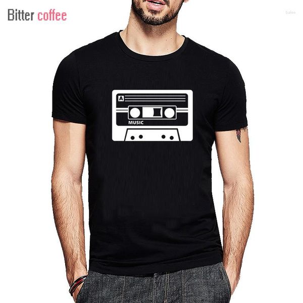 Hommes t-shirts drôle Cassette Audio impression bande chemise hommes conçus à manches courtes personnalisé col rond hommes hauts t-shirts XS-3XL