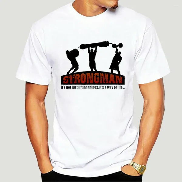 Camisetas para hombre Ropa divertida Casual Manga corta Verano Strongman Powerlifting Trainer Entrenamiento Crossfit Hirt Gris Camiseta de gran tamaño