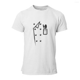 Heren t shirts grappige kookkok shirt culinaire verjaardag aangepaste mode koppels matching kawaii mannen kleding 7345