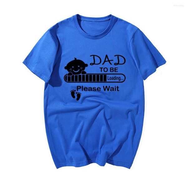 T-shirts pour hommes drôle papa à attendre bébé chargement été décontracté à manches courtes T-Shirts Hip Hop hauts Streetwear