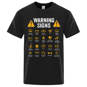 T-shirts pour hommes Funny Driving Warning Signs 101 Auto Mechanic Gift Driver T-Shirt Fashion Casual T Shirt Cotton Mens Tops Tees Casual Oversized 230302