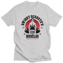 T-shirts pour hommes Funny Dwight Schrute T Shirt Hommes Adulte Gym For Muscles T-shirt Manches Courtes Coton Doux Tshirt Loisirs The Office Tv Series Tee 230517