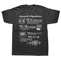 T-shirts pour hommes drôles de physique électromagnétique Maxwell Equation Formule T-shirts graphiques Coton décontracté Coton Summer Euro Taille Math Tshirt H240506