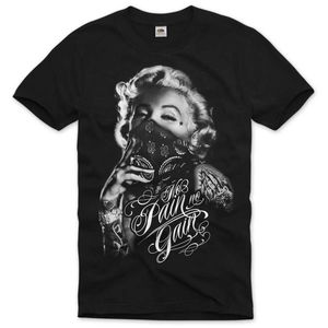 Heren t-shirts grappige gangster bandana sexy tattoo t-shirt.Zomer katoen korte mouw o-neck heren t-shirt newl2425