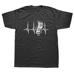 T-shirts pour hommes Funny Heartbeat Piano Musicien Pianiste Clavier T-shirts Streetwear Manches courtes O-Cou Harajuku Surdimensionné T-s292W