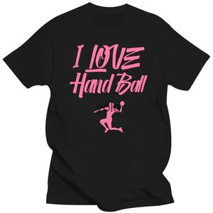 T-shirts pour hommes Funny I Love Handball Tee-shirt pour hommes à manches courtes Original unisexe hommes et femmes t-shirt t-shirt bla HipHopyolq