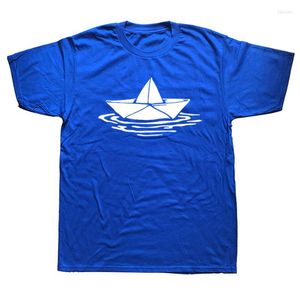 T-shirt manches courtes col rond pour hommes, en coton, à la mode, avec image de bateau, blague drôle, Cool, Harajuku, anniversaire, voile