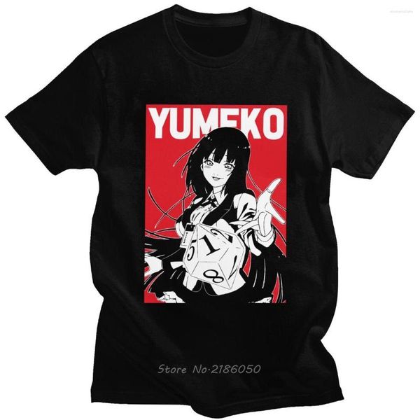 T-shirts pour hommes Funny Kakegurui Tshirt Men Crew Neck Short Sleeves Yumeko Jabami Printed T-shirt Harajuku Cotton Anime Fan Tee Shirt Gift