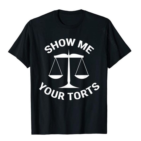T-shirts pour hommes T-shirt d'avocat drôle Montrez-moi vos torts Cadeau d'école de droit T-shirt à la mode Hip Hop Coton Hommes Tops T-shirts
