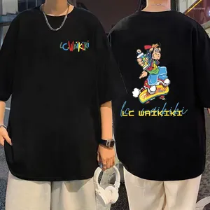 Heren t shirts grappig lc waikiki aap houdt van doodling grafisch t-shirt mannelijke mode cartoon zomer mannen vrouwen oversized cool streetwear