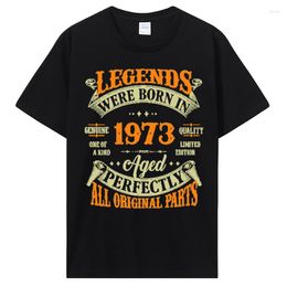 Mannen T-shirts grappig gemaakt in 1973 verjaardag geschenken Cassette tape Vintage shirt partij oma opa aanwezig tshirt zomer T-shirt cadeau Tees