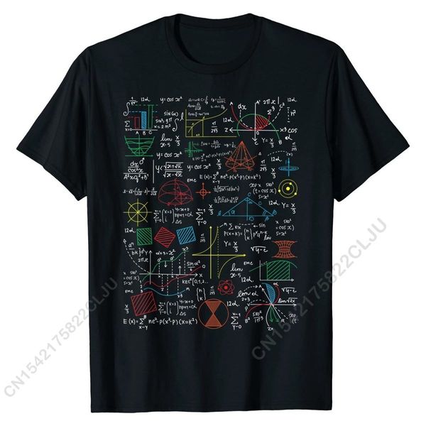 Camisetas para hombres Divertida idea de regalo para profesores de matemáticas Fórmulas matemáticas Hoja Camiseta Camiseta Marca Normal Algodón Tops para hombres Camiseta impresa en 230331