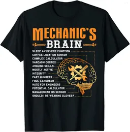 T-shirts pour hommes cadeaux de mécanicien drôles-T-Shirt de cerveau de mécanicien chemise spéciale coton mâle décontracté