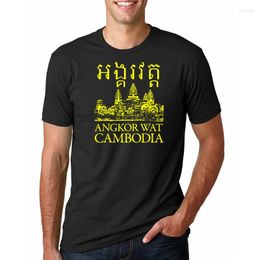 Camisetas para hombre Camiseta divertida para hombre Camiseta novedosa Angkor Wat Camboya Camiseta