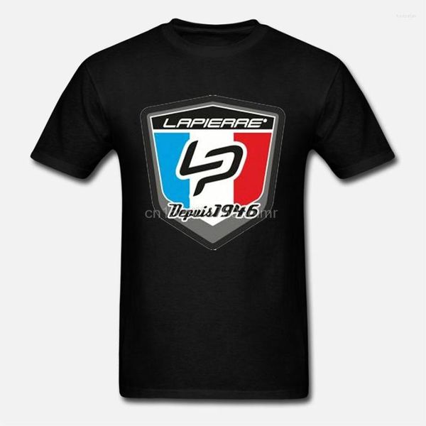 Herren-T-Shirts, lustiges Herren-Shirt, weißes T-Shirt, T-Shirts, schwarzes T-Shirt, Lapierre Depuis 1946-Logo, klassische Oberteile, Kleidung