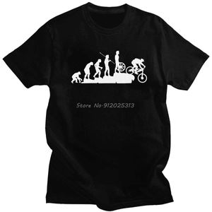 T-shirts masculins drôles MENS MTB Biker Evolution T-shirts Short Slves Cotton T-shirt Vertier Verpaute Downhill Tshirt Bicycle T Vêtements Gift T240510