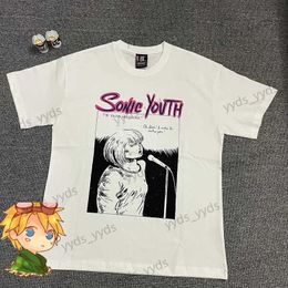 T-shirts pour hommes Funny New Sonic Youth Rock Band Vêtements Col rond T-shirts confortables Harajuku Casual Loose Cotton Hommes Femmes 1 1 Tops d'été T231127