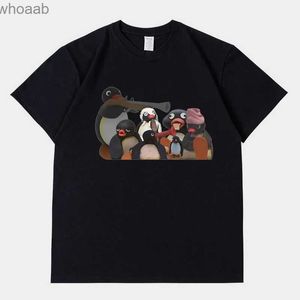 T-shirts pour hommes Funny Penguin Meme Graphic T-shirt Hommes Rétro Mode O-Cou T-shirts à manches courtes Y2K Unisexe T-shirt en coton surdimensionné Streetwear 240130