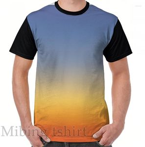 T-shirts pour hommes Funny Print Men Shirt Women Tops Tee Sunset Sky Colors - T-shirt graphique col rond manches courtes t-shirts décontractés