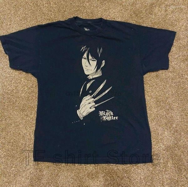 Camisetas con estampado divertido para hombre, camiseta guay para mujer, camiseta gráfica Vintage Black Butler, camiseta de Manga de Anime, Cosplay, talla grande