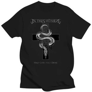 T-shirts hommes drôle impression hommes t-shirt femmes t-shirt cool dans est moment crucifix t-shirt 100% coton à manches courtes o-ne tshirtsyolq