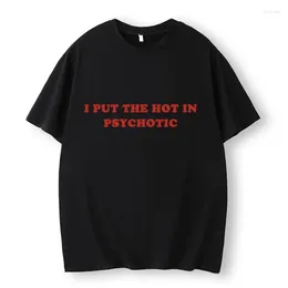 T-shirts pour hommes Chemise Psycic drôle Hip-Hop Y2k Tops graphiques Col rond Été T-shirt surdimensionné Woemn Hommes Fille Esthétique Tee Emo