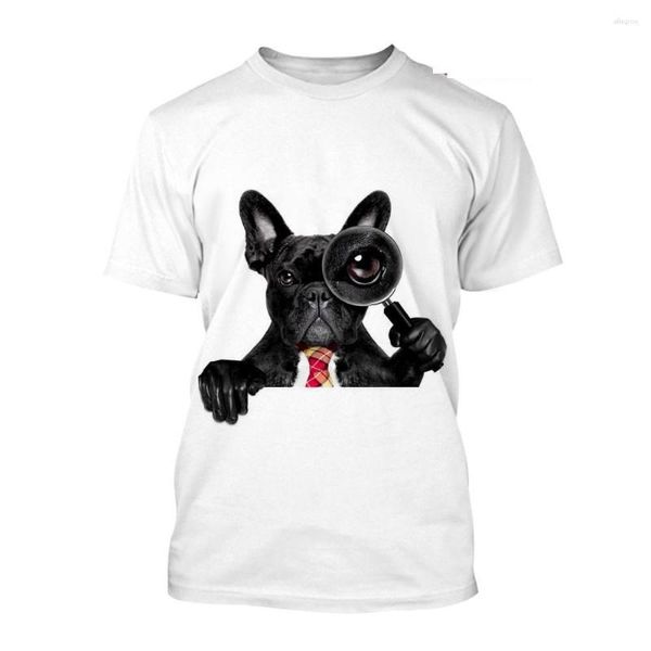 Camisetas para hombre, camisetas divertidas para cachorros y perros con estampado 3D, camiseta Unisex para hombres y mujeres, camisetas informales de gran tamaño a la moda de secado rápido