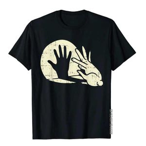 T-shirts pour hommes Shird Rabbit Shirt Animal Bunny Lover Shadow Play Pun Gift T-shirt Slim Fit Tops Shirts dominants Men de coton T-shirt T240515