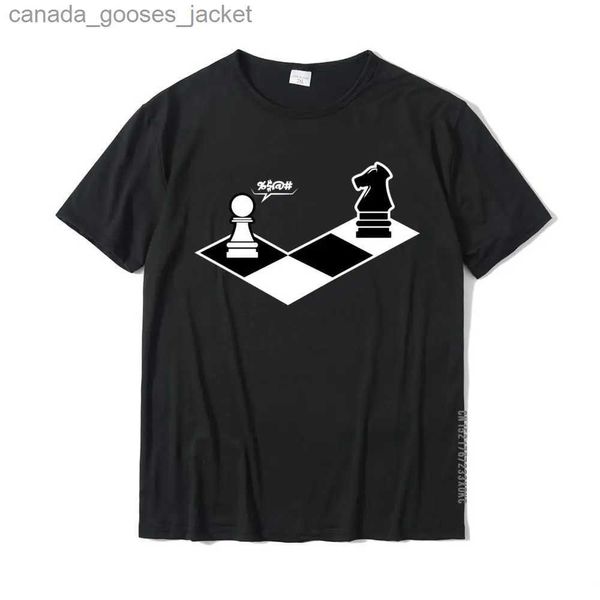 Camisetas para hombre, divertidas camisetas Retro de ajedrez, regalo de jugador de ajedrez, camisetas de algodón a la moda, personalizadas para hombres L231208