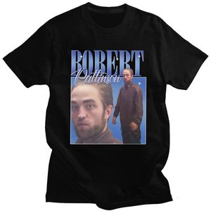 T-shirts voor heren grappig Robert Pattinson staande meme t-shirt mannen pre-gearunstr katoenen tee tops rob tshirts korte mouwen mode t-shirt merch 230317